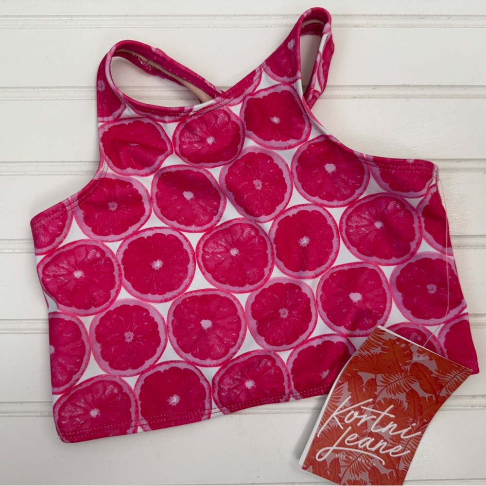 Kortni Jeane Hot Pink Citrus Slice Kids One-Piece